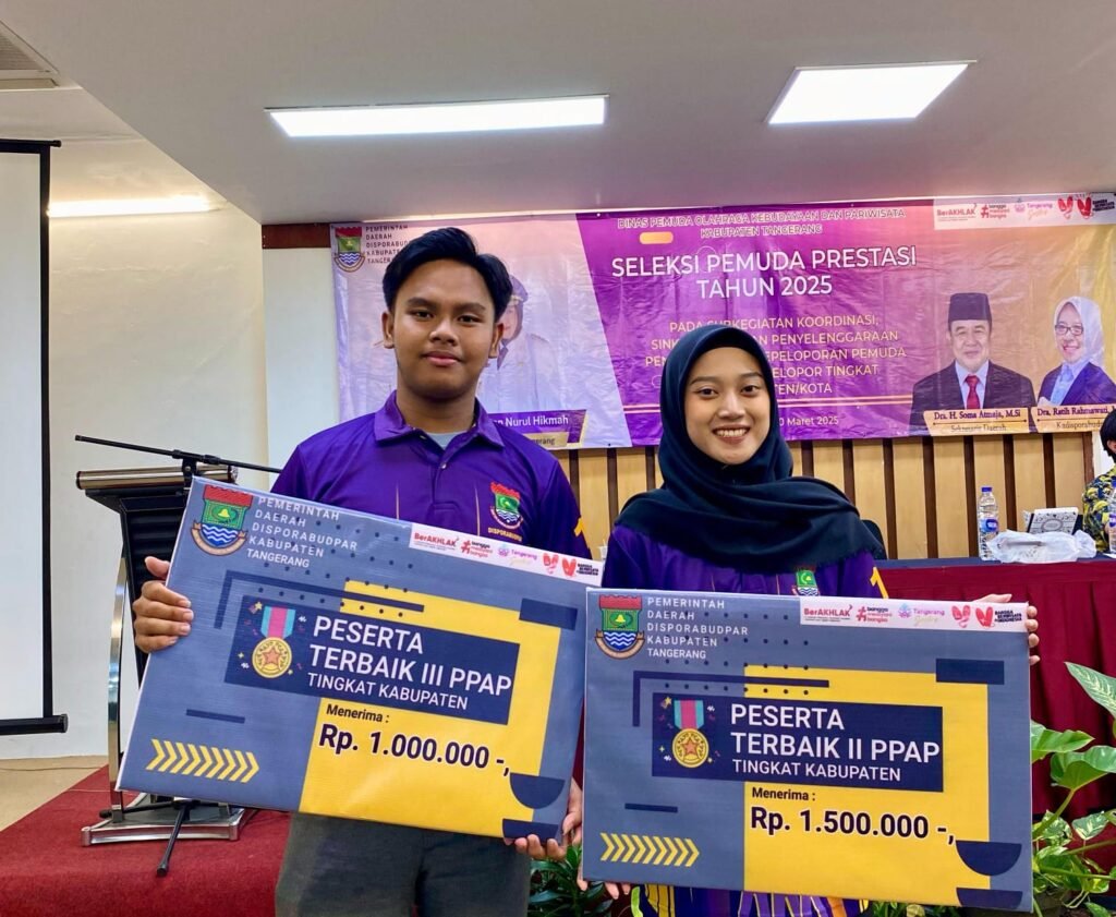 Pemuda Kecamatan Sepatan Saat Menerima Penghargaan Seleksi PPAP Kab. Tangerang 2025 (Dok. Istimewa)