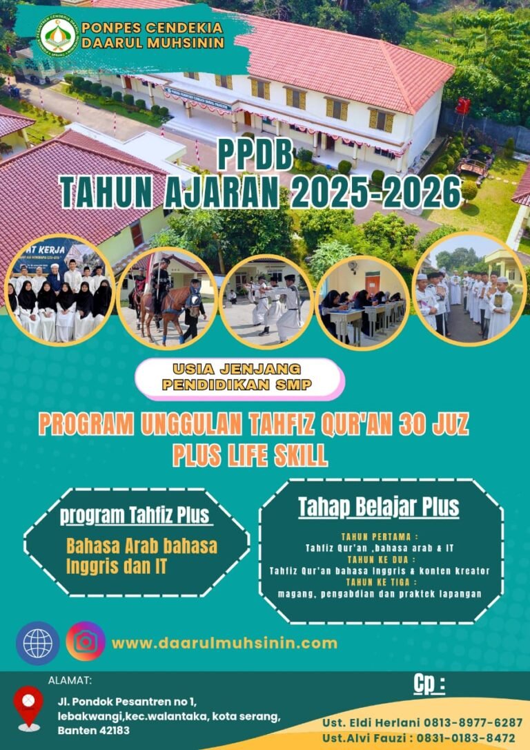 Formulir Pendaftaran Ponpes Cendikia Darul Muhsinin