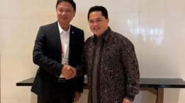 Menteri Pemuda dan Olahraga (Menpora) RI Erick Thohir bertemu dengan Philippine Sports Commission (PSC) Chairman atau Ketua Komisi Olahraga Filipina Patrick Gregorio di Jakarta, Minggu (19/10). Pertemuan ini dalam rangka menjajaki kolaborasi lebih dalam antara kedua negara Asia Tenggara tersebut.(foto:istimewa)