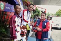 Kontingen balap sepeda dari Kementerian Pemuda dan Olahraga (Kemenpora), Robin Manullang, tampil memukau pada ajang Pekan Olahraga Nasional (Pornas) Korpri XVII di nomor Men Cross Country Short Track (XCC). (foto:raiky/kemenpora.go.id)