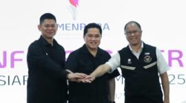 Angin segar dirasakan kontingen Indonesia yang akan berangkat ke ajang SEA Games 2025 Thailand. Pasalnya, anggaran yang semula hanya Rp 10 Miliar dengan hanya bisa memberangkatkan 120 atlet, kini meningkat menjadi Rp 60 Miliar sehingga dapat memberangkatkan hingga 700 sampai 800 atlet.(foto:raiky/kemenpora.go.id)