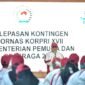 Sekretaris Kementerian Pemuda dan Olahraga Republik Indonesia (Sesmenpora RI), Gunawan Suswantoro, secara resmi melepas 193 kontingen Kementerian Pemuda dan Olahraga (Kemenpora) yang akan berlaga di ajang Pekan Olahraga Nasional (Pornas) Korpri XVII Tahun 2025.