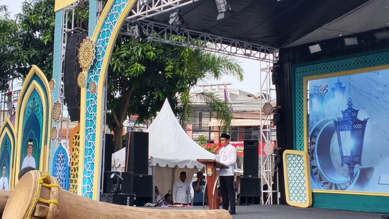 Sambutan Camat Sepatan Aan Ansori (Foto/Holid) 