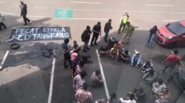 Massa aksi Progresi. (Foto: Agung/PusatBerita)