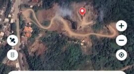 Citra satelit menunjukkan titik aktivitas galian di Jl. Kp. Cikuasa No. 24, Gerem, Grogol, Cilegon, yang kini tengah menjadi perhatian publik