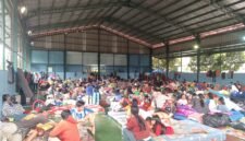 Ratusan Warga Desa Gembor Mengungsi ke GOR Desa gembor (Foto: Istimewa)