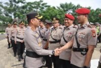 Polres Metro Tangerang Kota menggelar serah terima jabatan 4 Kapolsek hingga kasat reserse. (Dok. Istimewa).
