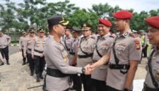 Polres Metro Tangerang Kota menggelar serah terima jabatan 4 Kapolsek hingga kasat reserse. (Dok. Istimewa).