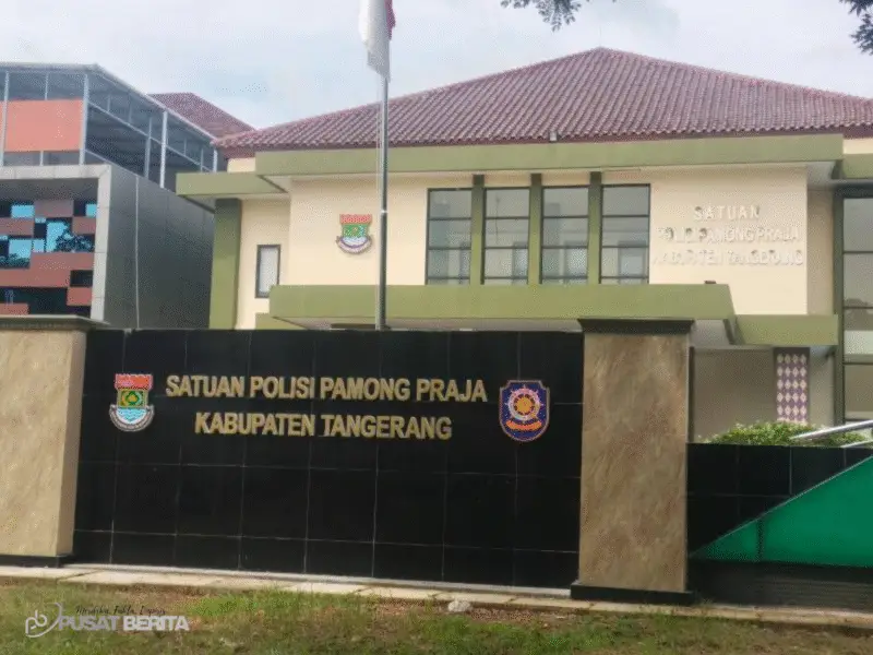 Kantor Satpol PP Kabupaten Tangerang, Tampak dari depan. (Foto: Istimewa).