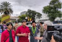 Aliansi Peduli Iran gelar aksi di depan Kedubes AS buntut agresi militer Israel, Jumat (6/3) 2026 (foto: Topan Bagaskara/pusat-berita.com).