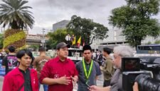 Aliansi Peduli Iran gelar aksi di depan Kedubes AS buntut agresi militer Israel, Jumat (6/3) 2026 (foto: Topan Bagaskara/pusat-berita.com).