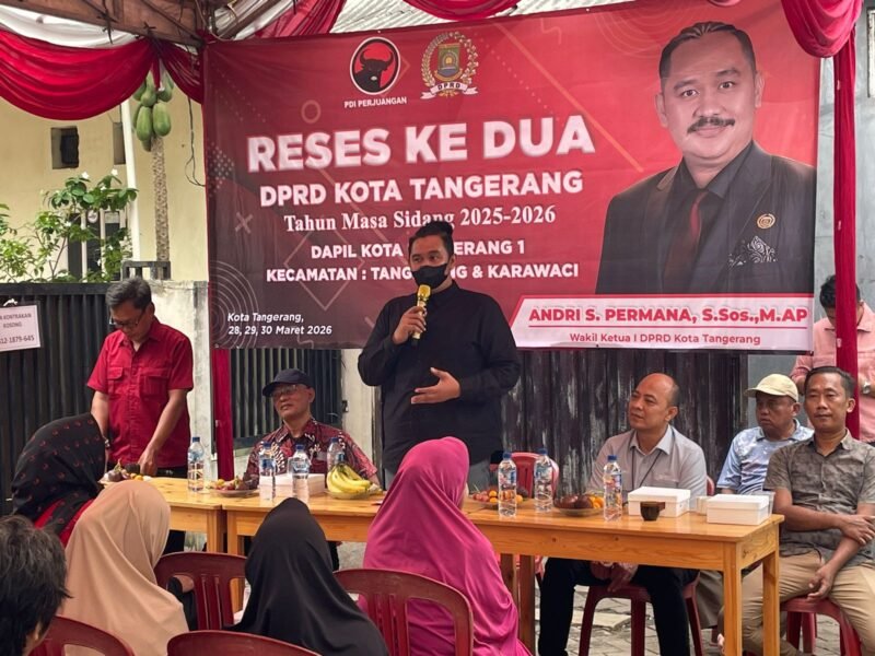 Wakil Ketua DPRD Andri S Permana Gelar Reses Kedua Masa Sidang 2024-2030 di Kelurahan Tanah Tinggi (Foto: Istimewa)