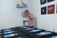 Proses pengeringan di, DTG-Shirt Sablon.