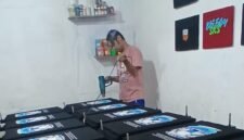 Proses pengeringan di, DTG-Shirt Sablon.