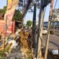 Pembangunan jaringan kabel fiber optik di sepanjang Jalan KH Hasyim Ashari (Doc. Holid/Ist)