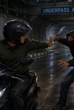 Gagal Beraksi, Begal Bersajam di Underpass Angkasa Tak Berhasil Bawa Motor Korban