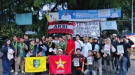Poros Baru Tangerang gelar aksi peringati May Day 2026 di Taman Gajah Kota Tangerang, Jumat (1/5) 2026 (foto/istimewa).