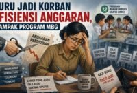 Guru Jadi Korban Efisiensi Anggaran Dampak Program MBG (Foto/Akal Imitasi).