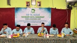 Wakil Ketua Yayasan Da'il Khairaat, Fachroruji, memberikan sambutan pada Raker Tahun Ajaran 2026/2027 (Foto: Istimewa)