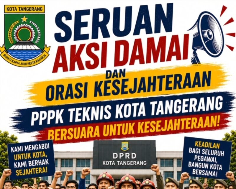 Pamflet seruan Aksi ASN PPPK Tekhnis Kota Tangerang (Doc. Ilustrasi Ai)