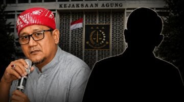 Kolase Edy Mulyadi dan siluet figur pejabat. Ilustrasi/Pusat-Berita.