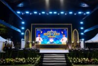 Panggung utama pembukaan MTQ XXV Tingkat Kota Tangerang di Kecamatan Ciledug, Senin (27/7/2026). (PUSATBERITA/Topan Bagaskara).