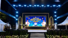 Panggung utama pembukaan MTQ XXV Tingkat Kota Tangerang di Kecamatan Ciledug, Senin (27/7/2026). (PUSATBERITA/Topan Bagaskara).