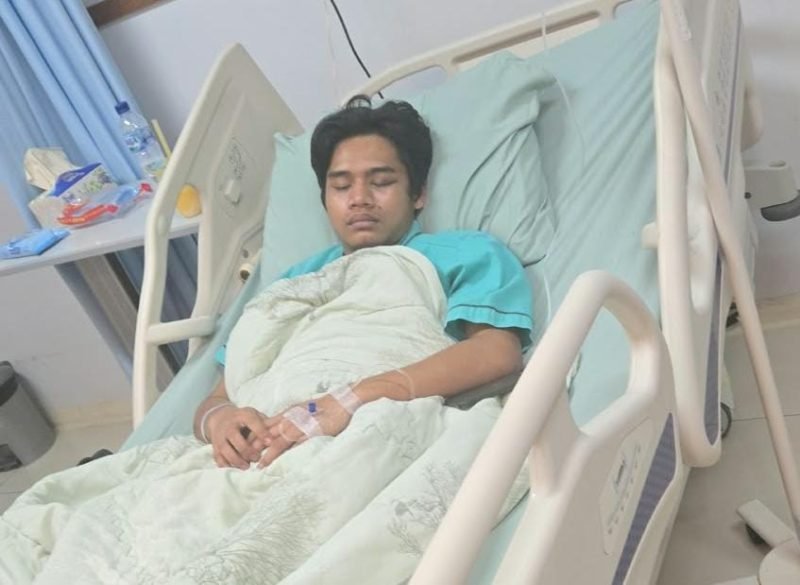 Putra Anggota DPRD Provinsi banten, Terbaring lemas di Rumah Sakit, Usai Diduga di Pukuli (Doc. Ist/Pb)