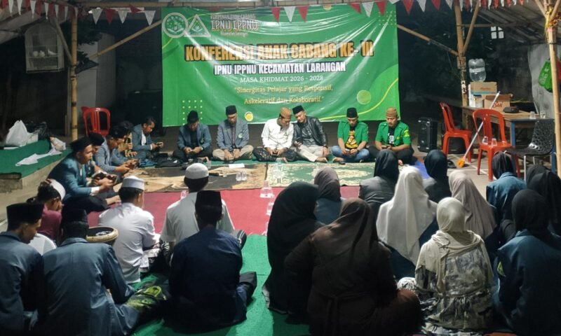 Konferensi Anak Cabang (Konferancab) III PAC IPNU-IPPNU Kecamatan Larangan yang berlangsung khidmat dan penuh kebersamaan. (Doc. Ist)