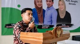 Koordinator lapangan aksi, Lensa Sakban (foto/pusat-berita.com)