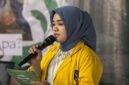 Kabid Perempuan SEMMI Tangerang, Uswatun Hasanah, sebagai pemantik diskusi. Foto/istimewa 