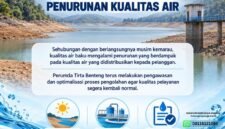 Perumda Tirta Benteng Kota Tangerang menyampaikan pengumuman terkait penurunan kualitas air akibat musim kemarau. (Sumber: Ig/@perumdatirtabenteng)