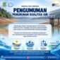 Perumda Tirta Benteng Kota Tangerang menyampaikan pengumuman terkait penurunan kualitas air akibat musim kemarau. (Sumber: Ig/@perumdatirtabenteng)