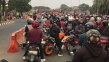 Terjadi kemacetan di ruas jalan dampak gelaran Tangerang 10K 2026 (foto/@captainakasia)