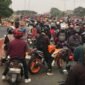 Terjadi kemacetan di ruas jalan dampak gelaran Tangerang 10K 2026 (foto/@captainakasia)