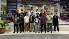 Aliansi Pemuda untuk Toleransi Beragama melaporkan dugaan pembubaran ibadah jemaat GKPI ke Polresta Tangerang, Selasa, 22 September 2026. (Foto/dok.pri)