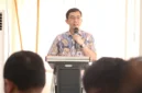 Camat benda Saipul Ulum, Saat memberikan sambutan pada pertemuan 3 kecamatan (Doc. Ist/PB)