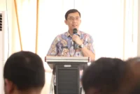 Camat benda Saipul Ulum, Saat memberikan sambutan pada pertemuan 3 kecamatan (Doc. Ist/PB)