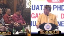Ketua Umum PHDI, Wisnu Bawa Tenaya Berikan Sambutan Dalam Pembukaan Mahasabha XIII PHDI (Foto: Istimewa)