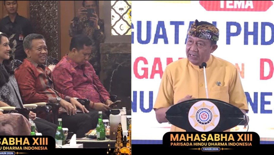 Ketua Umum PHDI, Wisnu Bawa Tenaya Berikan Sambutan Dalam Pembukaan Mahasabha XIII PHDI (Foto: Istimewa)