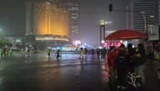 Situasi Bundaran HI malam ini (Taufiq/detikcom)